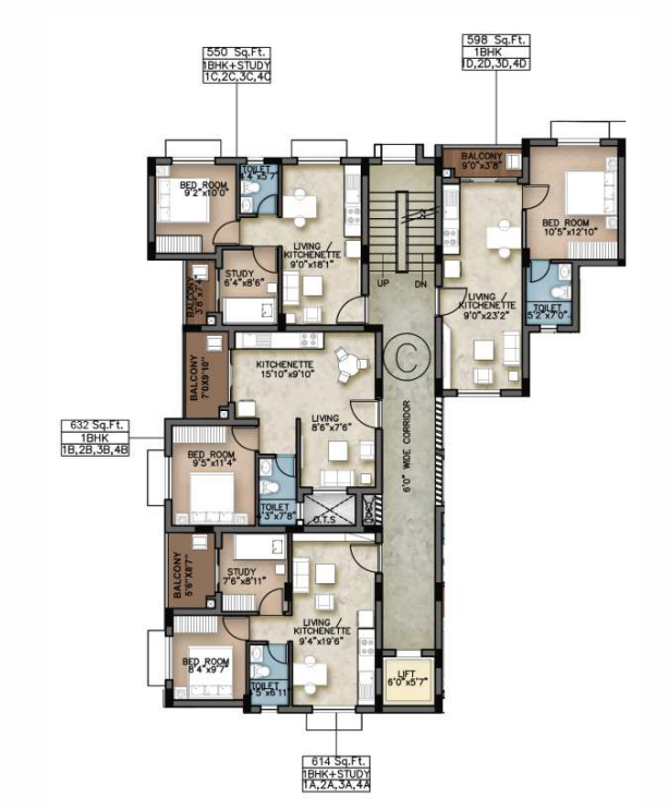  meridian Block 3 Cluster Plan For Typical Floor Plan