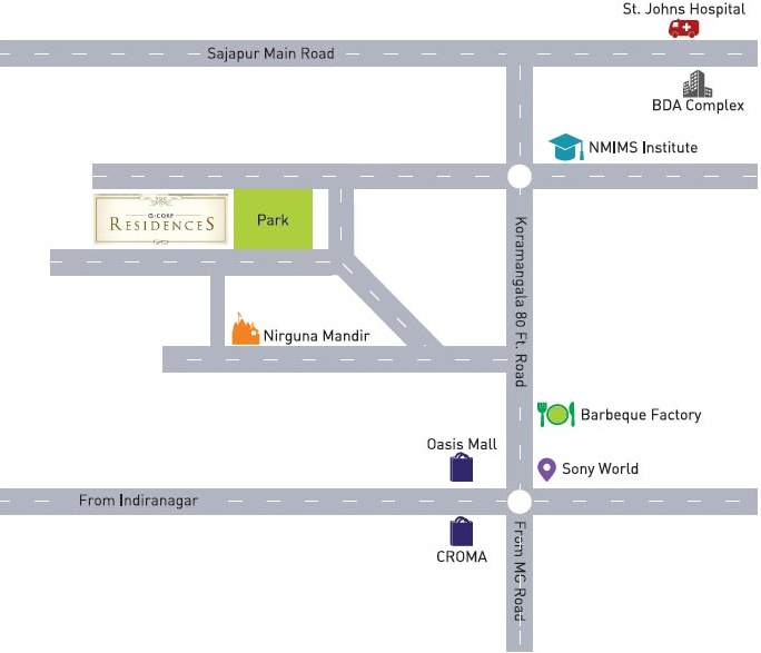  residences Images for Location Plan of G Corp Residences