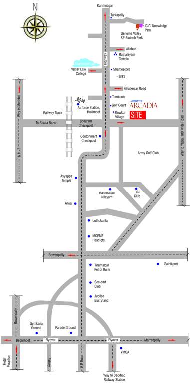  janapriya arcadia Location Plan