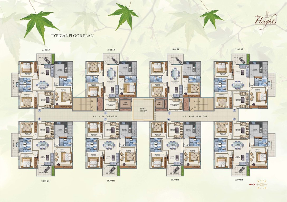  heights Typical Cluster Plan