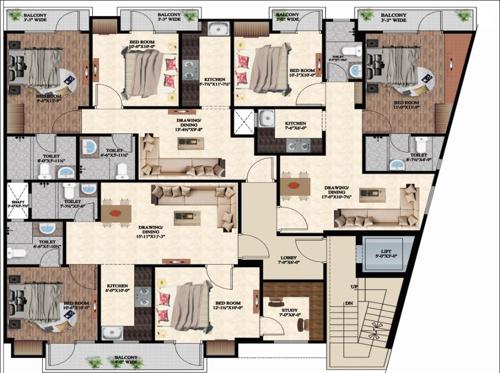  krishna-nakshatra-home Cluster Plan