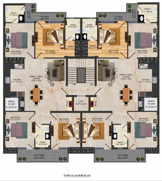 Cluster Plan for Typical Floor city Cluster Plan for Typical Floor