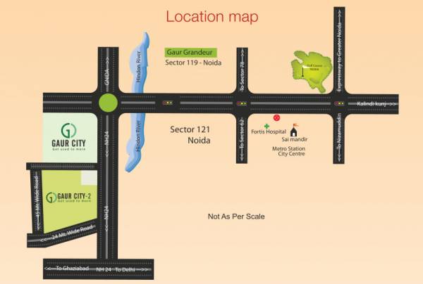  gaur-city-2 Location Plan