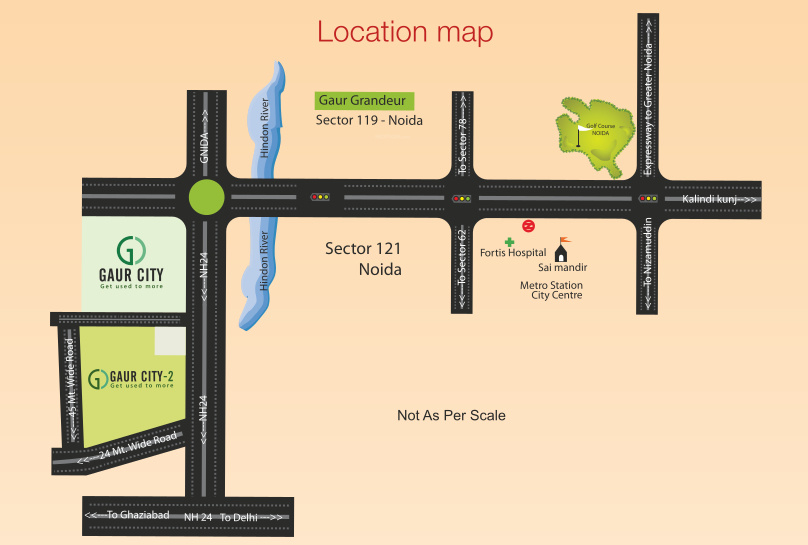  gaur city 2 Location Plan