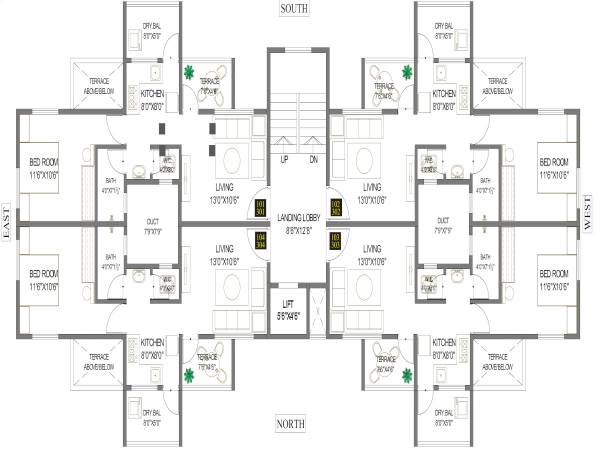  residency Cluster Plan from 1st And 3rd Floor