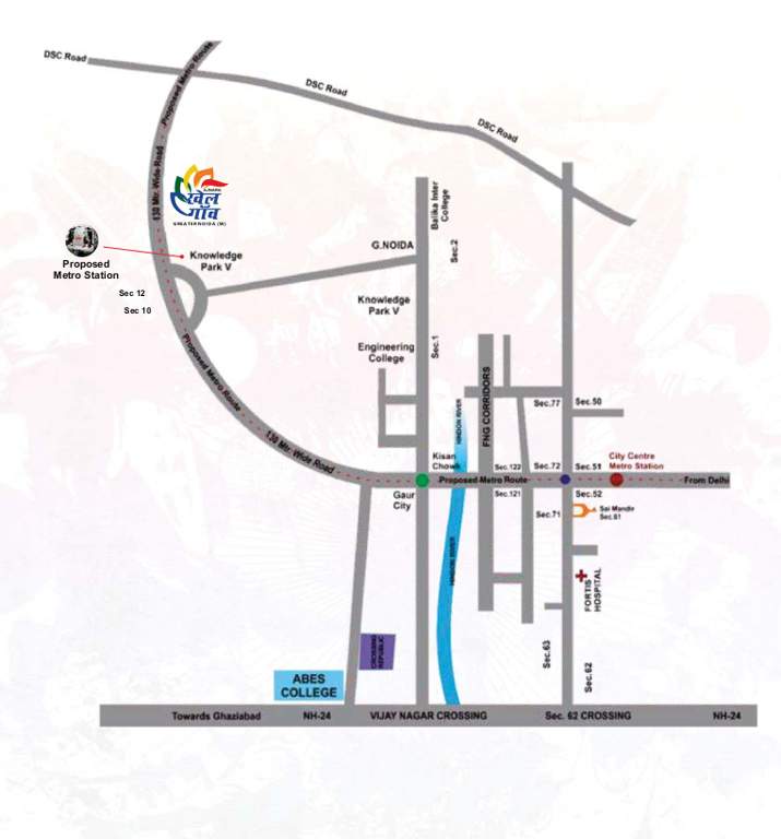  ajnara sports city Location Plan