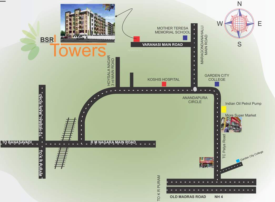 tower Images for Location Plan of BSR Tower