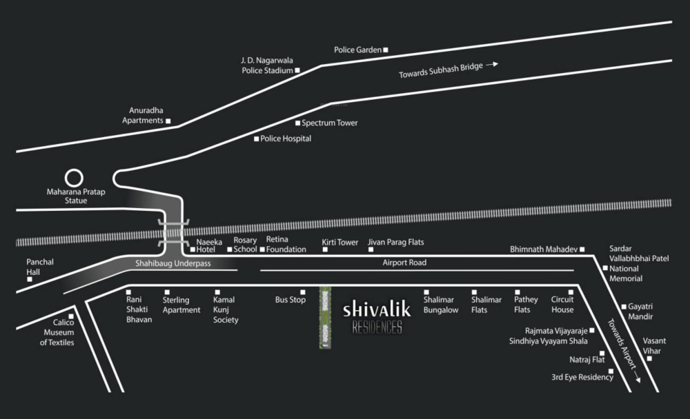  shivalik residences Location Plan