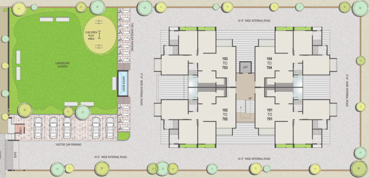  viva savoy Typical Floor Cluster Plan