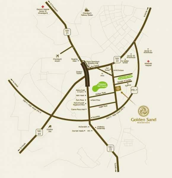  golden-sand-apartments Location Plan