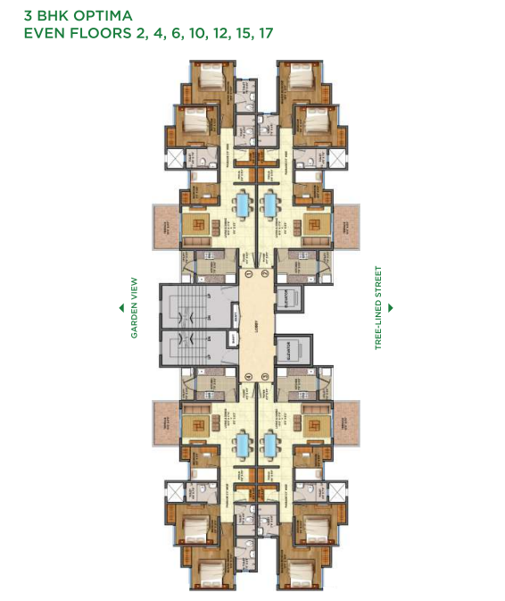  lodha palava downtown Tower A Cluster Plan