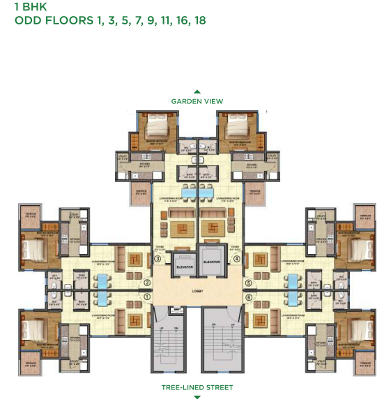  lodha-palava-downtown Tower A Cluster Plan