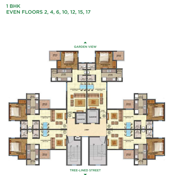  lodha-palava-downtown Tower A Cluster Plan