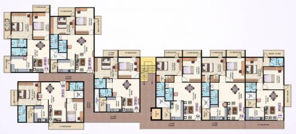  anjan-blossom Cluster Plan For Typical Floor