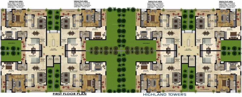 Images for Cluster Plan of Harji Housing AND Infrastructures Pvt Ltd Highland Towers