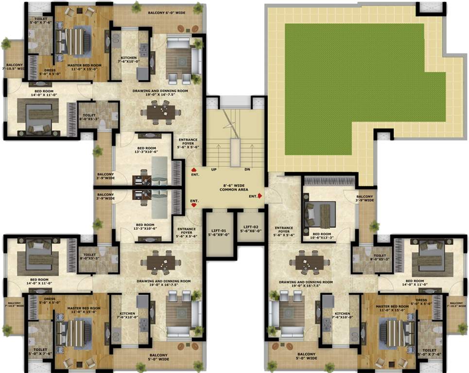 Images for Cluster Plan of Harji Housing AND Infrastructures Pvt Ltd Highland Towers