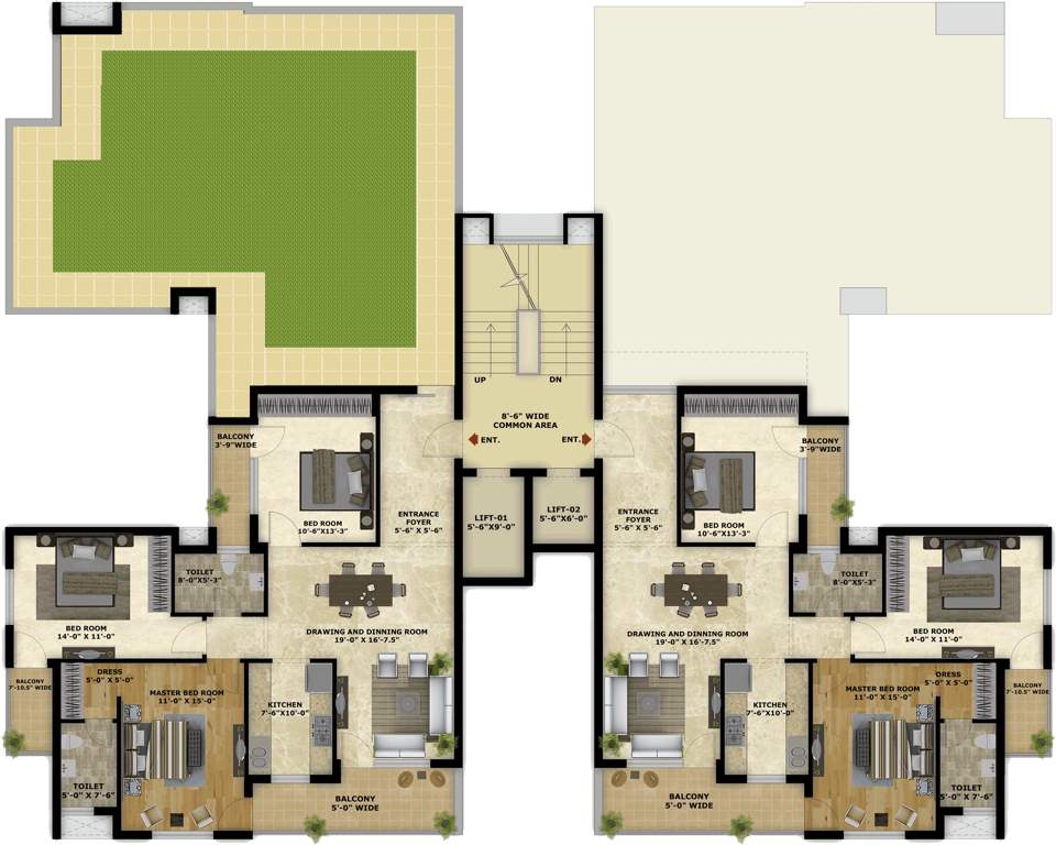 Images for Cluster Plan of Harji Housing AND Infrastructures Pvt Ltd Highland Towers