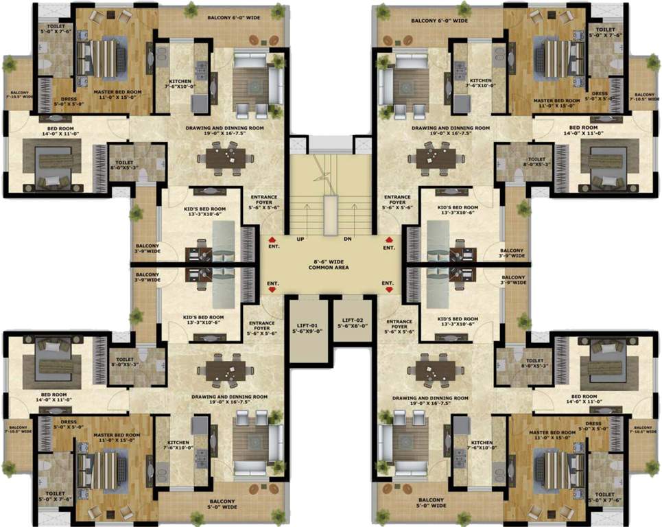 Images for Cluster Plan of Harji Housing AND Infrastructures Pvt Ltd Highland Towers
