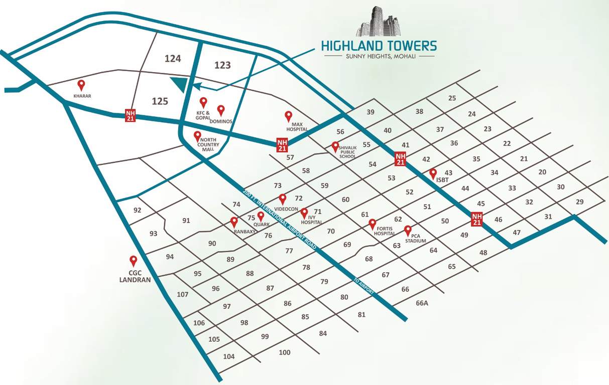 Images for Location Plan of Harji Housing AND Infrastructures Pvt Ltd Highland Towers