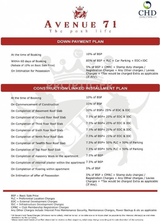 Images for Payment Plan of CHD Avenue 71 Payment Plan
