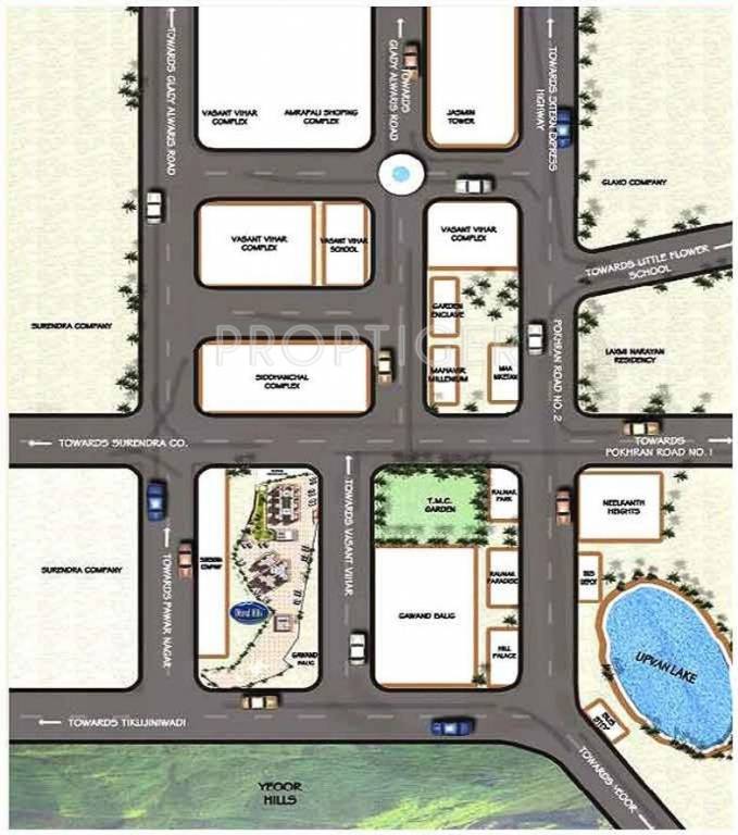 Sadhana Builder Dhaval Hills Location Plan