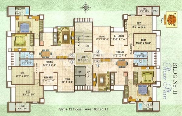 Images for Cluster Plan of Vakratunda Residency II