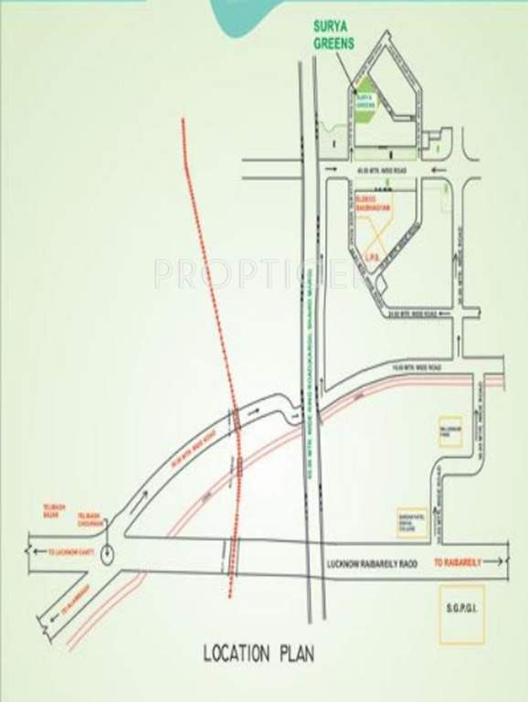 Images for Location Plan of Raj Surya Greens Appartment