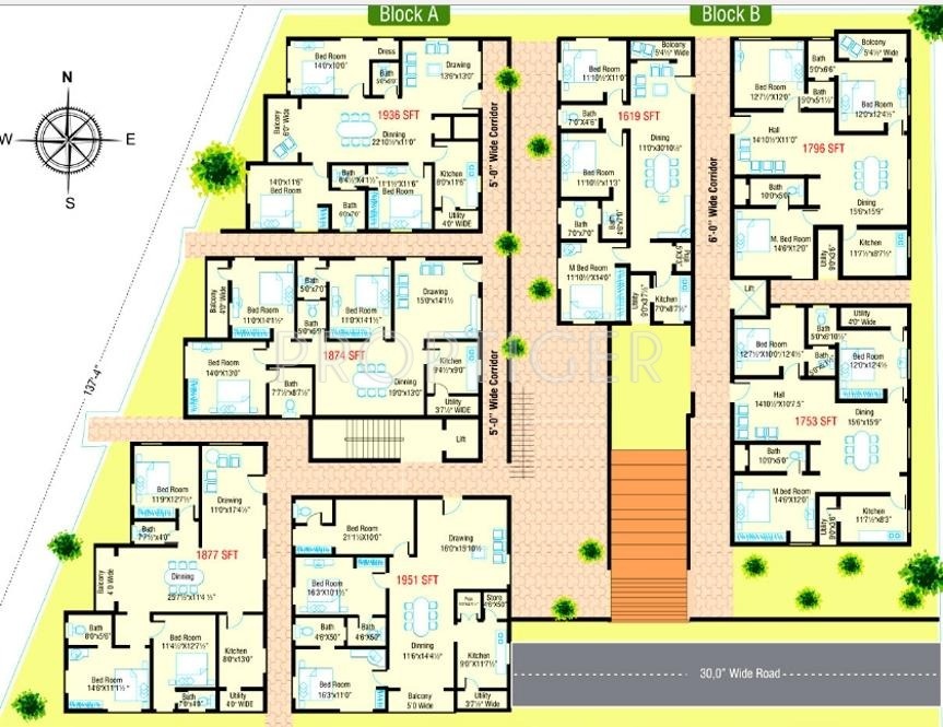  dev manor Block A Cluster Plan