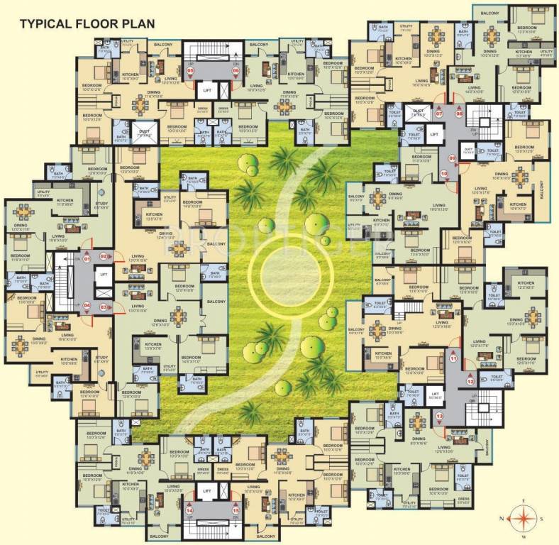 tejas bloomingdale Tower 1 Cluster Plan