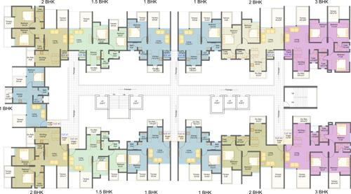  park-view-phase-1-building-a1-a2 Images for Cluster Plan of Mantra Park View Phase 1 Building A1 A2