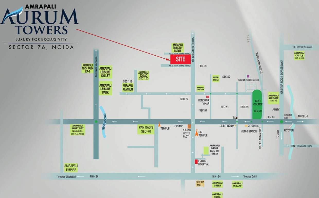 aurum towers Images for Location Plan of Amrapali Aurum Towers