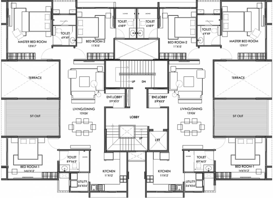 Images for Cluster Plan of Marvel Castella A And B Building