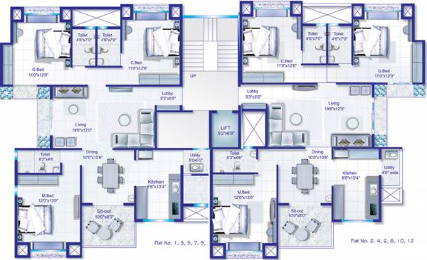  parichay Parichay Cluster Plan from 1st to 6th Floor