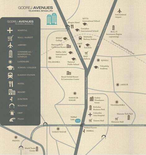  avenues Images for Location Plan of Godrej Avenues