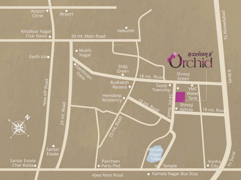  orchid Images for Location Plan of Darshanam Orchid