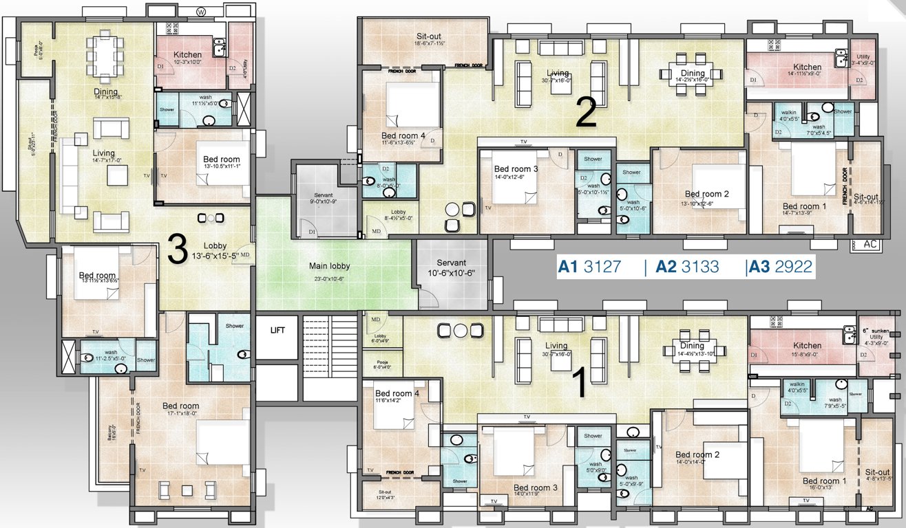 oceanic Images for Cluster Plan of Vinayagar Oceanic