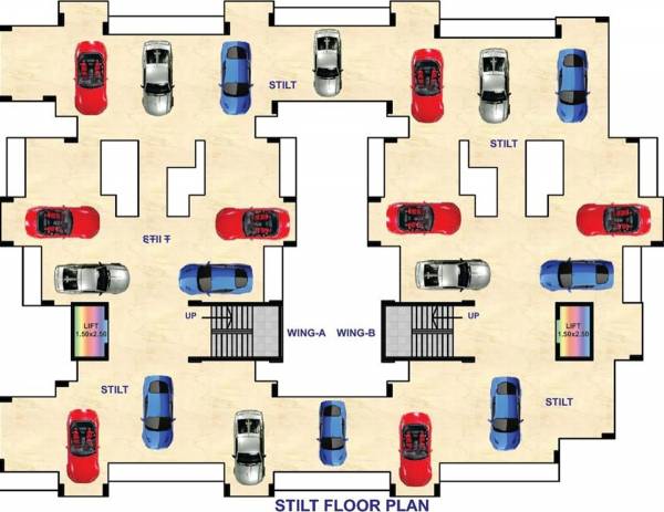  galaxy Wing A & B Cluster Plan For Stilt Floor