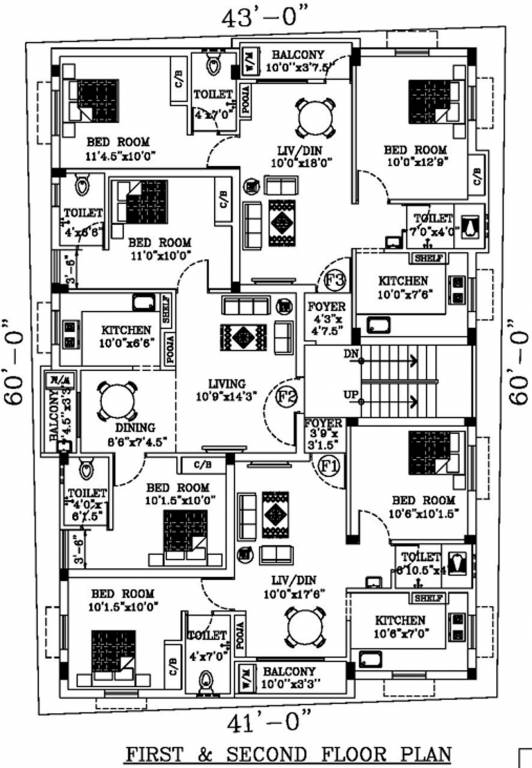 Images for Cluster Plan of AA Construction Jayam Flats