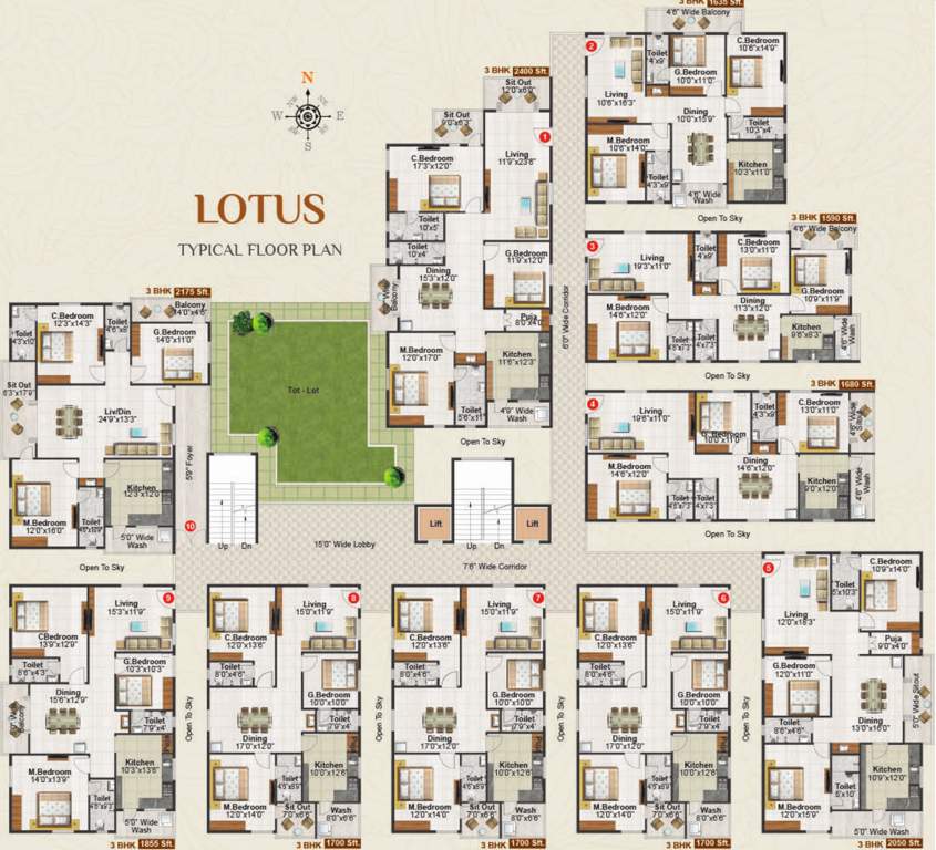 palazzo Images for Cluster Plan of Concrete Palazzo