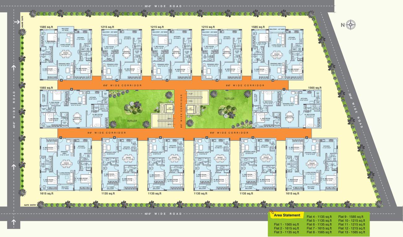 bamboo grove Images for Cluster Plan of Alekhya Bamboo Grove
