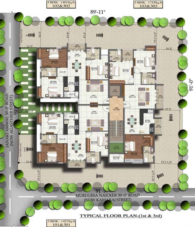 Images for Cluster Plan of Brownstar Rathnammal Apartments