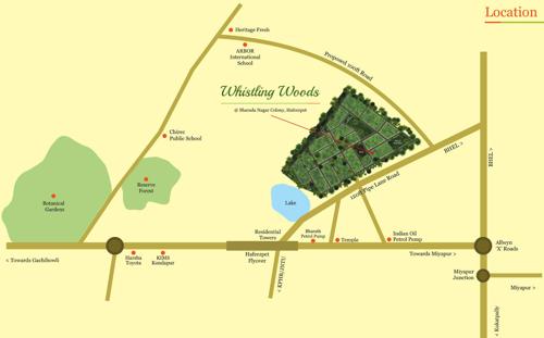  whistling-woods Images for Location Plan of Alekhya Whistling Woods