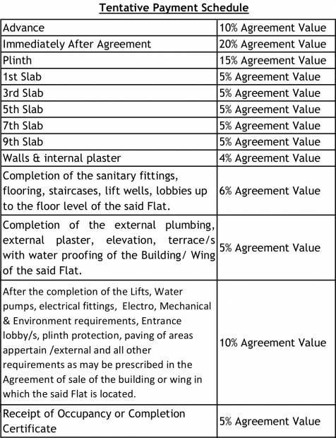 Images for Payment Plan of Paranjape 127 Upper East