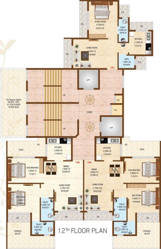  krishna-sarang-galaxy Krishna Sarang Galaxy Cluster Plan for 12th Floor