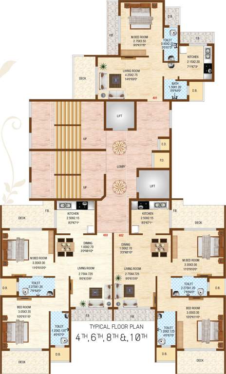  krishna sarang galaxy Krishna Sarang Galaxy Cluster Plan for 4th,6th,8th & 10th Floor