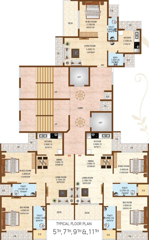  krishna sarang galaxy Krishna Sarang Galaxy Cluster Plan for 5th,7th,9th & 11th Floor