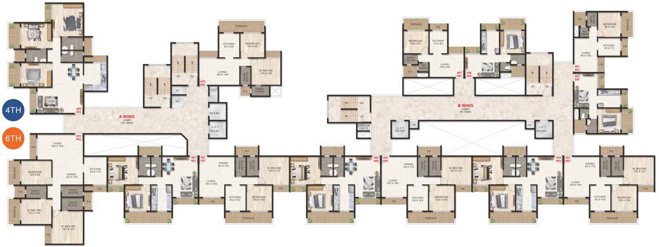  unite Images for Cluster Plan of Priyanka Unite