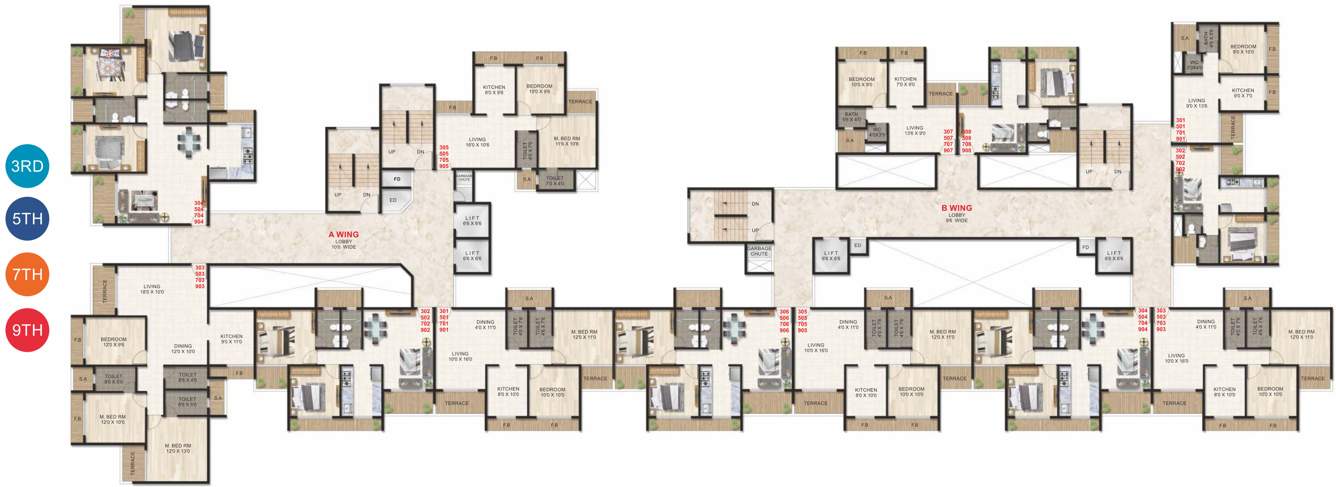  unite Images for Cluster Plan of Priyanka Unite