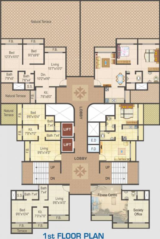  crystal tower Crystal Tower Cluster Plan for 1st Floor