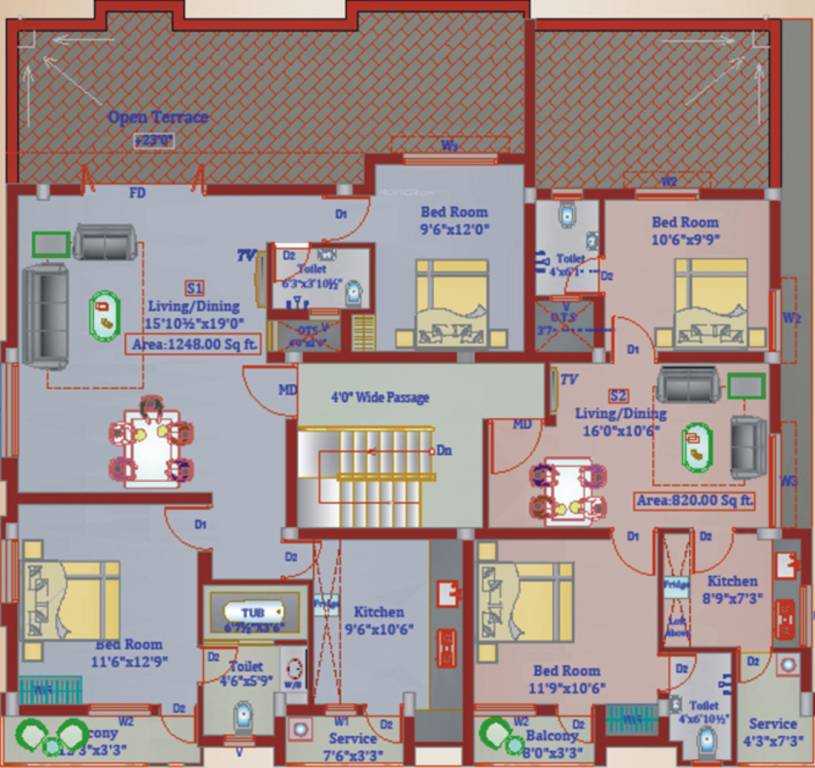 Images for Cluster Plan of Chennai Crossandra